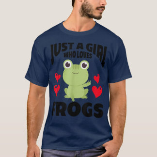 Bara en flicka som Kärlek gror Cute Grönt Frog Cos T Shirt
