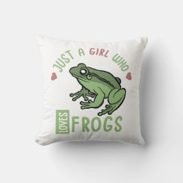 Bara en flicka som kärlek gror Frog älskare ger Kudde