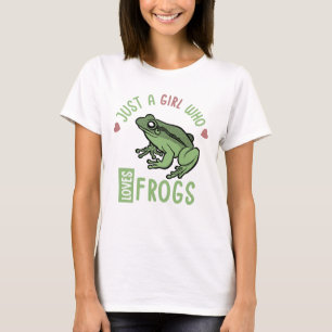 Bara en flicka som kärlek gror Frog älskare ger T Shirt