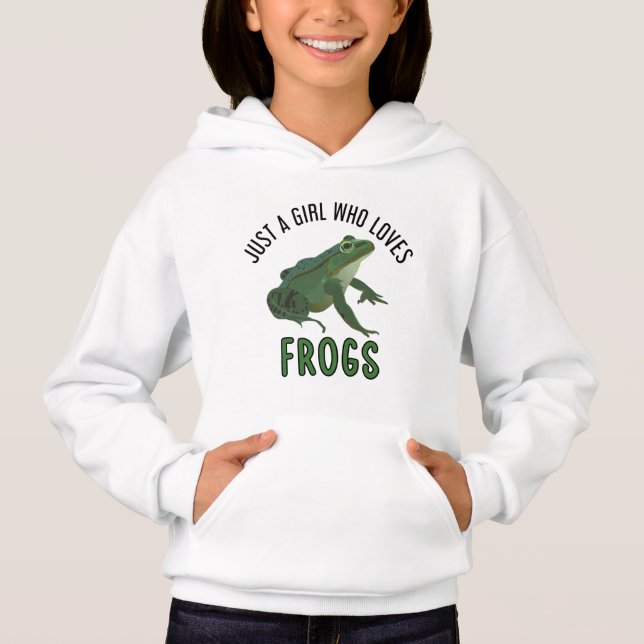 Bara en flicka som kärlek gror Frog älskare ger T Shirt (Framsida)