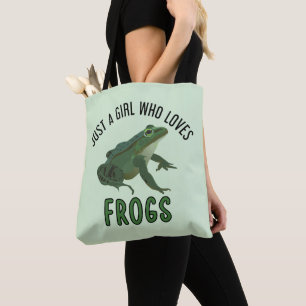 Bara en flicka som kärlek gror Frog älskare ger Tygkasse