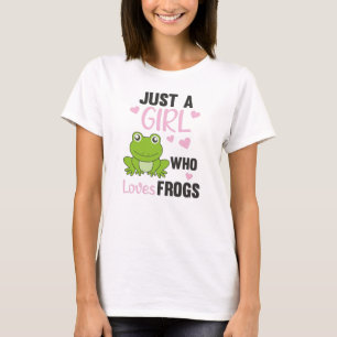 Bara en flicka som Kärlek gror sötsvett Frog T Shirt