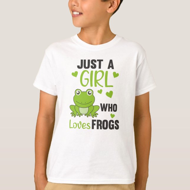 Bara en flicka som Kärlek gror sötsvett Frog T Shirt (Framsida)