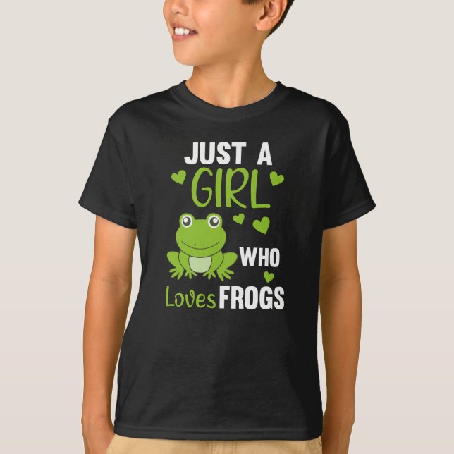 Bara en flicka som Kärlek gror sötsvett Frog T Shirt (Framsida)