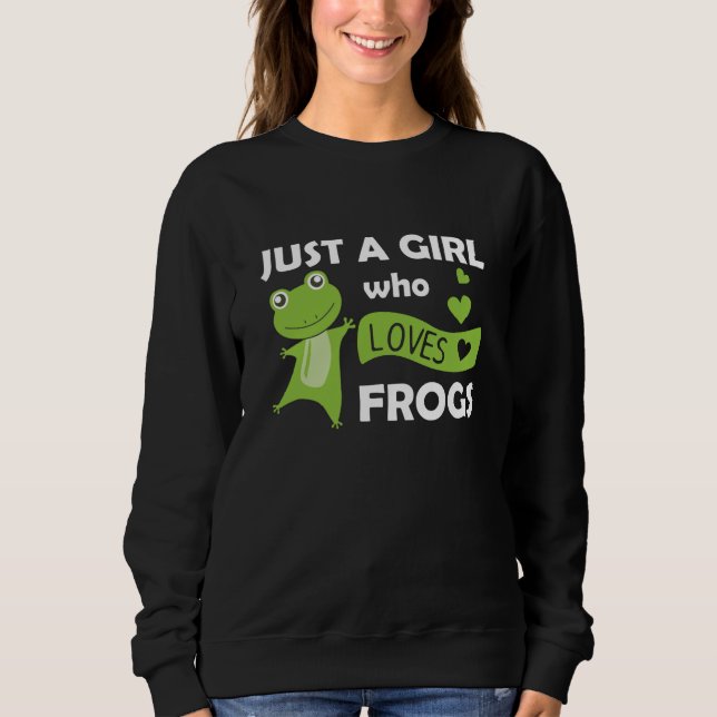 Bara en flicka som Kärlek gror sötsvett Frog T Shirt (Framsida)
