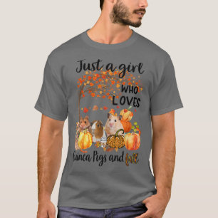 Bara en flicka som Kärlek Guinea Gris och Thanksgi T Shirt
