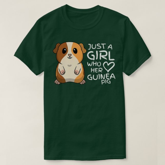 Bara en flicka som Kärlek Guinea Grisar853 T Shirt (Design framsida)