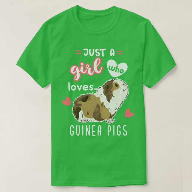 Bara en flicka som Kärlek Guinea Grisar857 T Shirt (Design framsida)