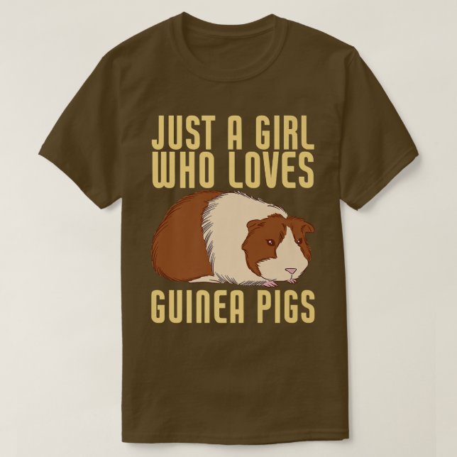 Bara en flicka som Kärlek Guinea Grisar861 T Shirt (Design framsida)