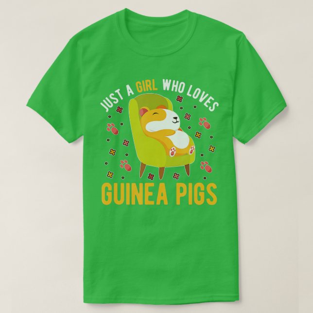Bara en flicka som Kärlek Guinea Grisar - 1 T Shirt (Design framsida)