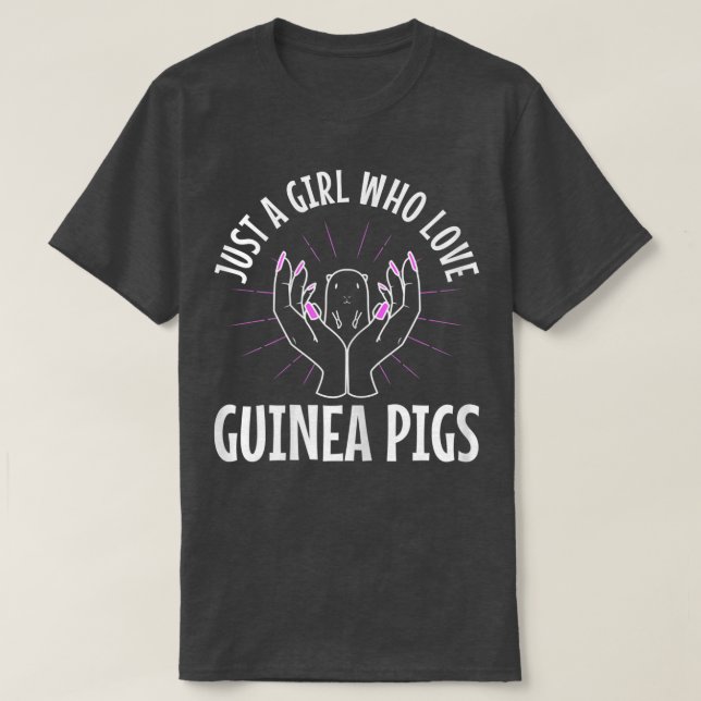 Bara en flicka som Kärlek Guinea Grisar 824 T Shirt (Design framsida)