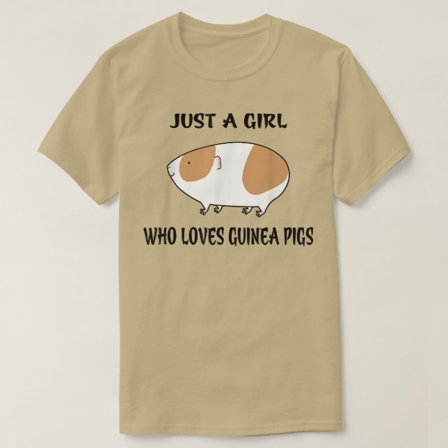 Bara en flicka som Kärlek Guinea Grisar Älskare Ma T Shirt (Design framsida)