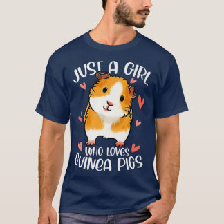 Bara en flicka som Kärlek Guinea Grisar är roligt T Shirt