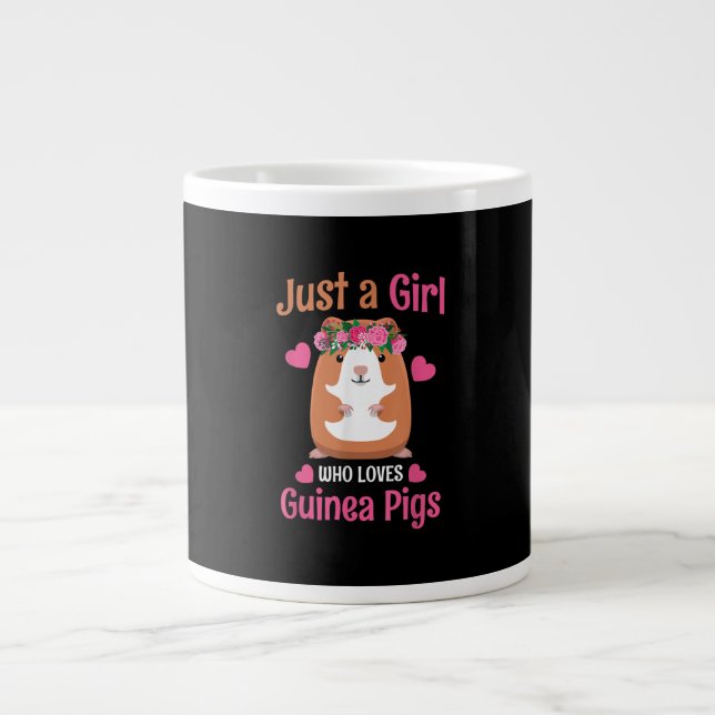 Bara en flicka som Kärlek Guinea Grisar cute Guine Jumbo Mugg (Framsidan)