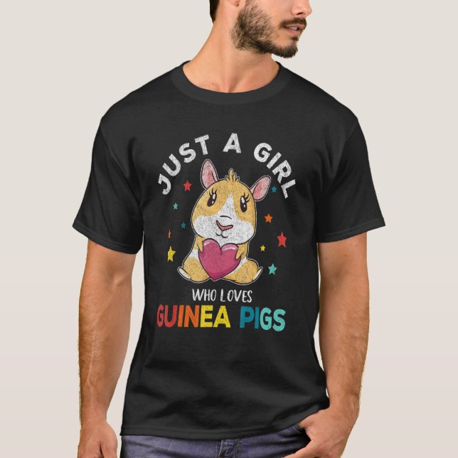 Bara en flicka som Kärlek Guinea Grisar Mamma Whee T Shirt (Framsida)