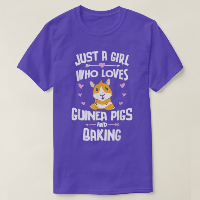 Bara en flicka som Kärlek Guinea Grisar och Baking T Shirt (Design framsida)