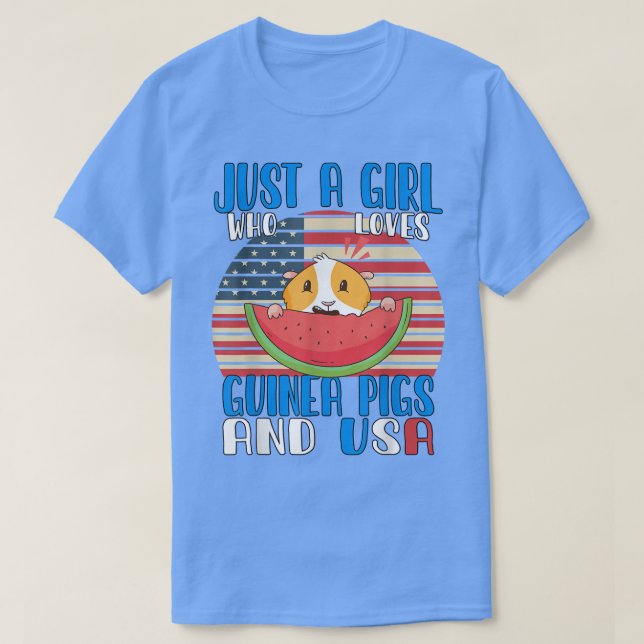 Bara en flicka som Kärlek Guinea Grisar och USA 35 T Shirt (Design framsida)