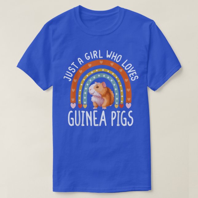 Bara en flicka som Kärlek Guinea Grisar Rainbow Ca T Shirt (Design framsida)