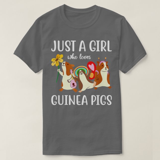 Bara en flicka som Kärlek Guinea Grisar T Shirt (Design framsida)