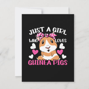 Bara en flicka som Kärlek Guinea Grisar Tack Kort