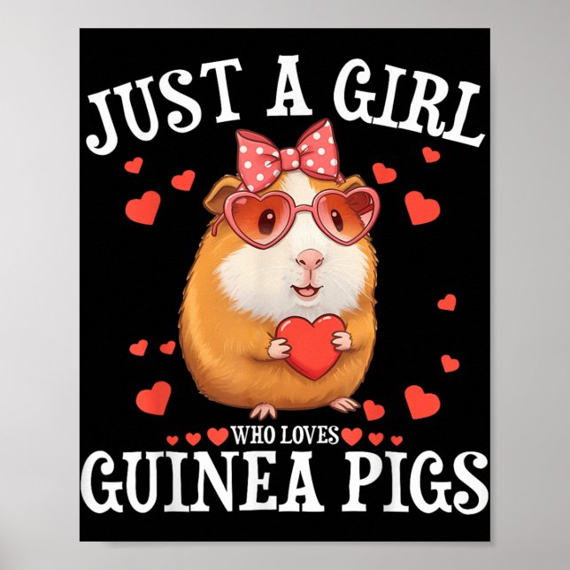 Bara en flicka som Kärlek Guinea, Grisar Women Kid Poster (Framsidan)