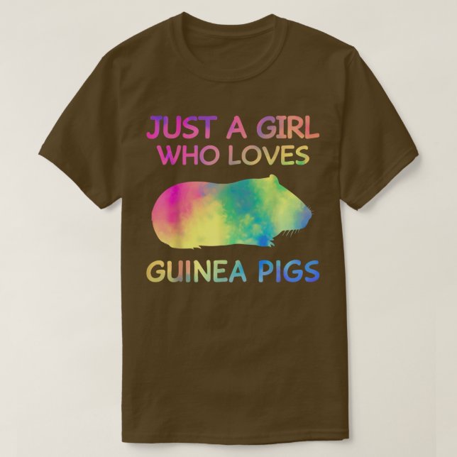 Bara en flicka som Kärlek Guinea Guinea Grisar är  T Shirt (Design framsida)