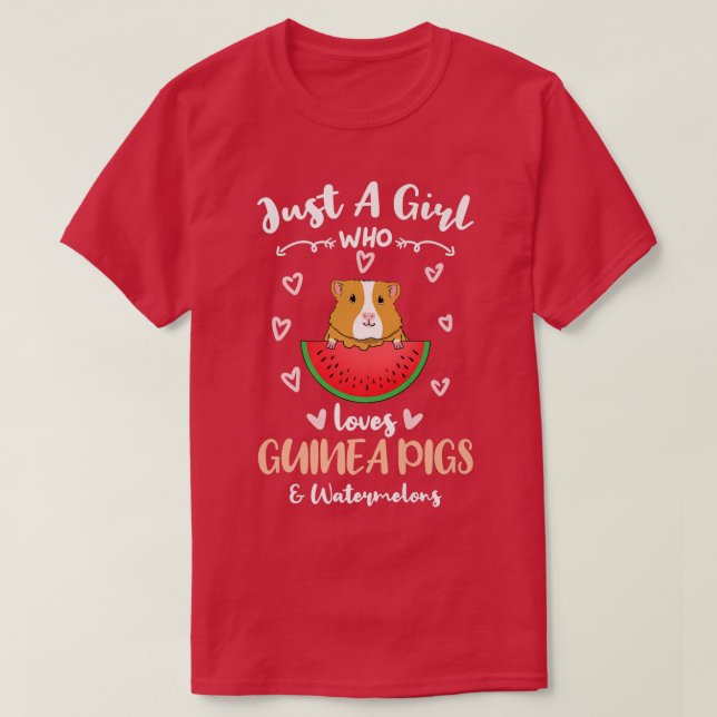 Bara en flicka som Kärlek Guineas Grisar och vatte T Shirt (Design framsida)