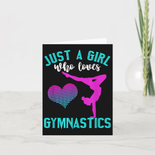 Bara en flicka som Kärlek Gymnastics Funny Gymnast Kort
