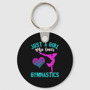 Bara en flicka som Kärlek Gymnastics Funny Gymnast Nyckelring