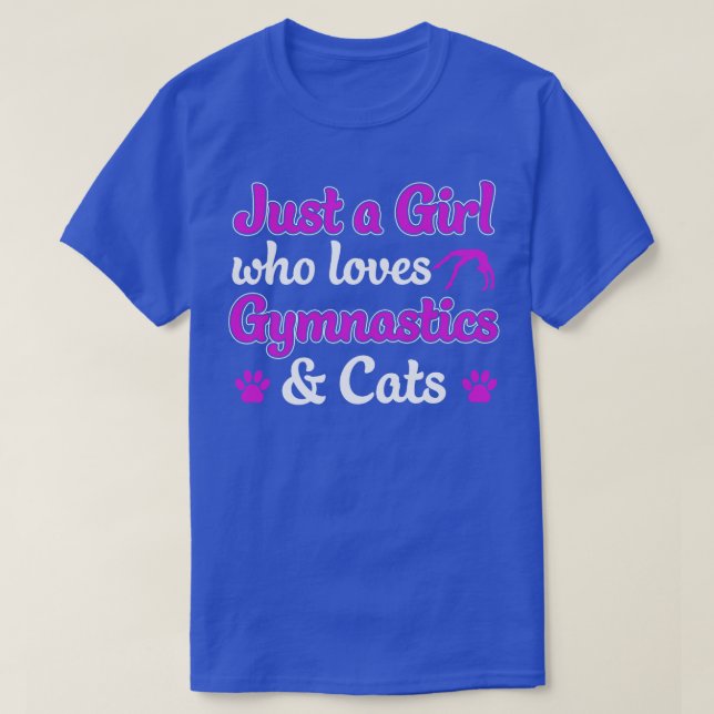 Bara en flicka som Kärlek Gymnastics och Cats Gymn T Shirt (Design framsida)