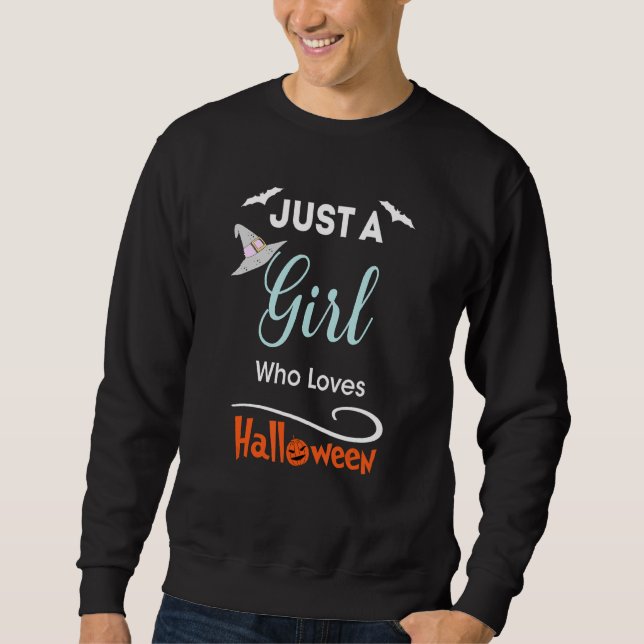 Bara en flicka som Kärlek Halloween Costume Lång Ärmad Tröja (Framsida)