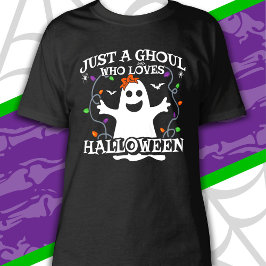 Bara en flicka som Kärlek Halloween Funny Hallowee T Shirt