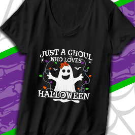 Bara en flicka som Kärlek Halloween Funny Hallowee T Shirt