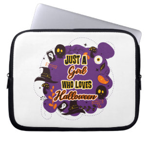 Bara en flicka som Kärlek Halloween Laptop Fodral