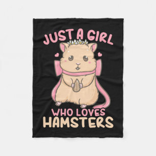 Bara en flicka som Kärlek Hamsters Fleecefilt