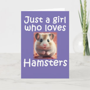 Bara en flicka som Kärlek Hamsters Hammie Animal Kort