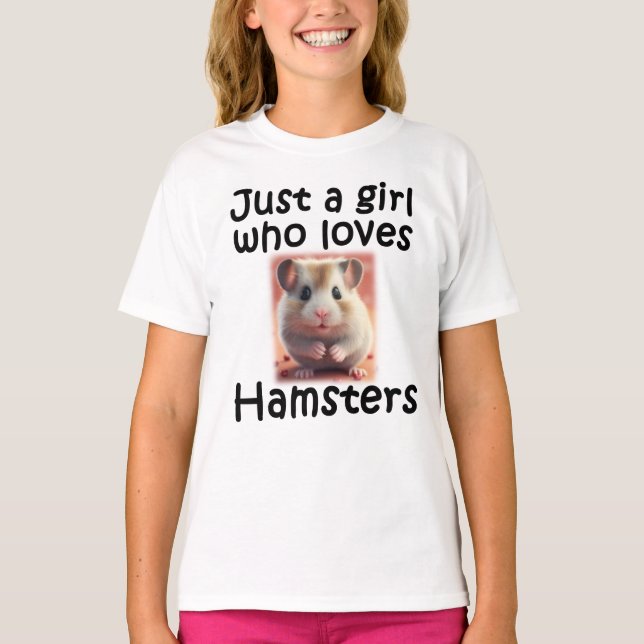 Bara en flicka som Kärlek Hamsters Hammie Animal T Shirt (Framsida)