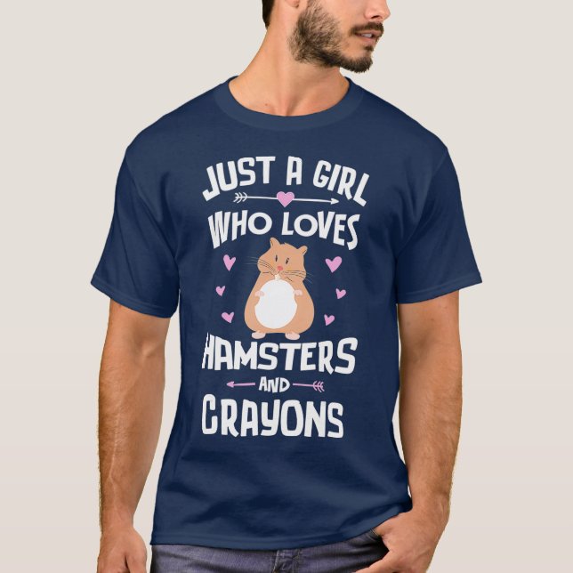 Bara en flicka som Kärlek Hamsters och Kritor Gift T Shirt (Framsida)