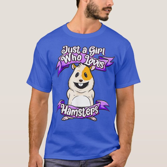 Bara en flicka som Kärlek Hamsters Shirt Funny Gif T (Framsida)