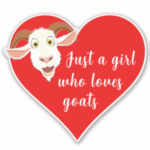 Bara en flicka som Kärlek har Cute Red Heart Klistermärken