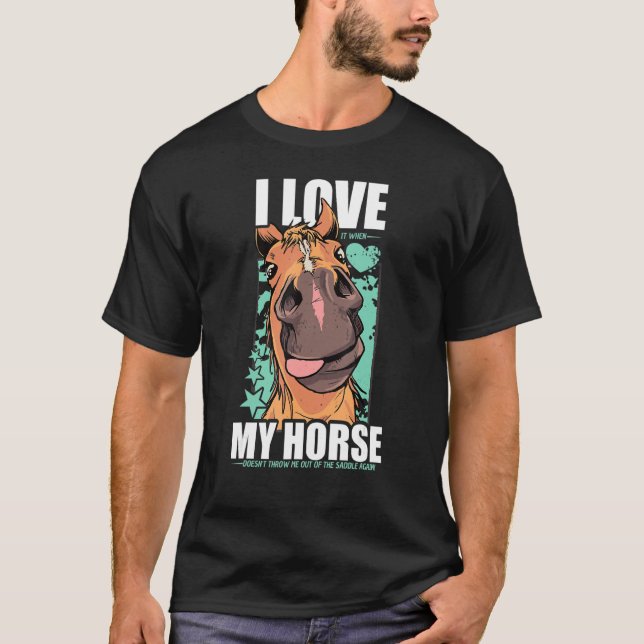 Bara en flicka som Kärlek hästar, flickornas häst  T Shirt (Framsida)