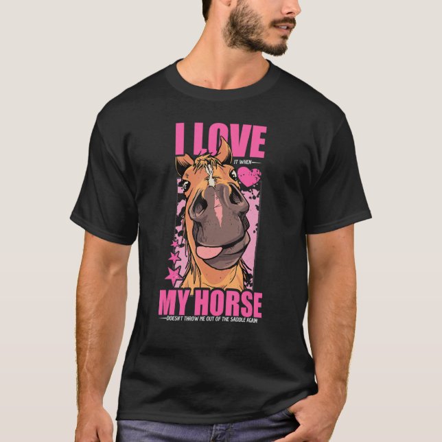 Bara en flicka som Kärlek hästar, flickornas häst  T Shirt (Framsida)