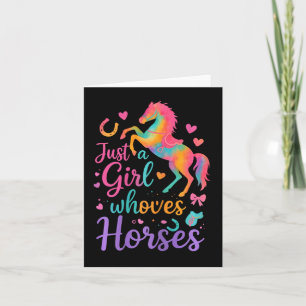 Bara en flicka som Kärlek-hästar ger Riding Womens Kort
