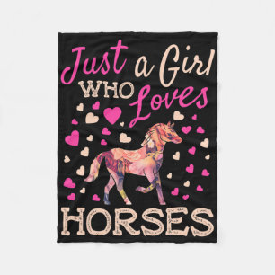 Bara en flicka som Kärlek hästar Hors Fleecefilt