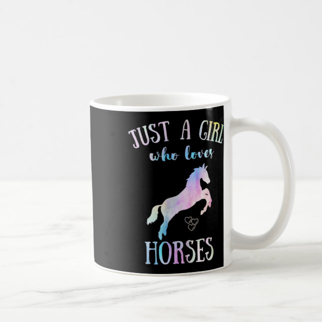 Bara en flicka som Kärlek hästar  Hors Kaffemugg (Höger)