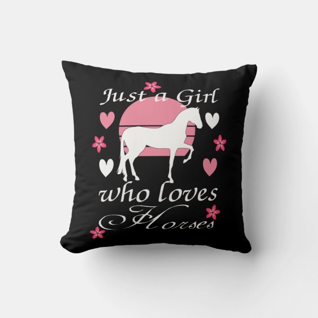 Bara en flicka som Kärlek hästar i Ro Rosa Kudde (Framsida)