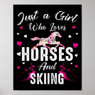 Bara en flicka som Kärlek hästar och Skickar häst Poster