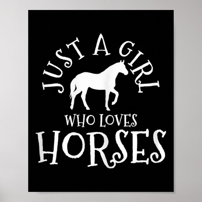 Bara en flicka som Kärlek hästar  Ride Poster (Framsidan)