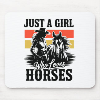 Bara en flicka som Kärlek hästar Western Cowgirl H Musmatta