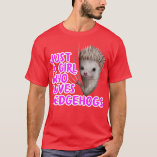 Bara en flicka som Kärlek Hedgehogs T Shirt